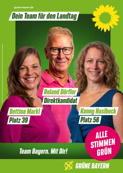 Wahlplakat Landtagskandidat*innen Walkreis Pfaffenhofen a.d. Ilm