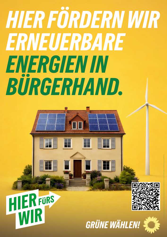 Wahlplakat Erneuerbare Energien