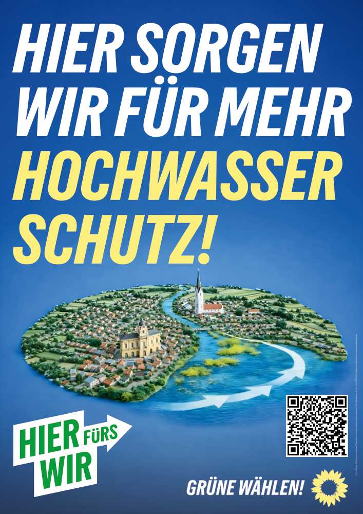 Wahlplakat Hochwasserschutz