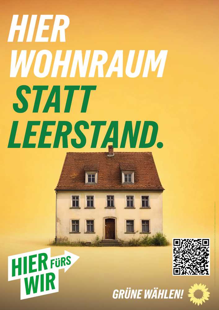 Wahlplakat Leerstand nutzen