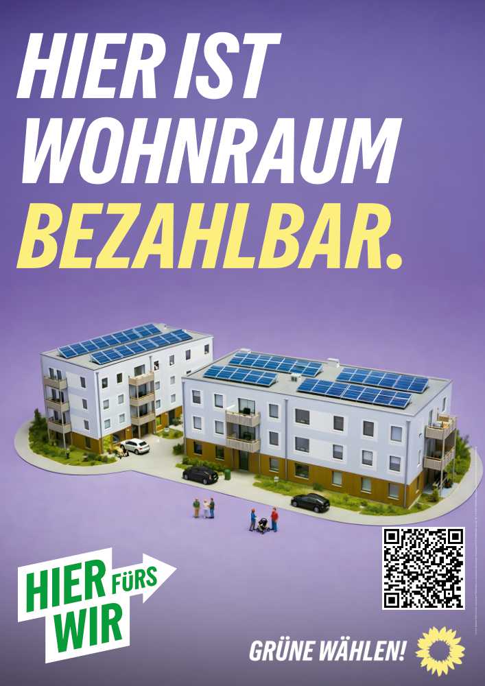 Wahlplakat Wohnraum