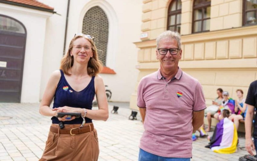 Eva Lettenbauer und der 2. Bürgermeister der Stadt Pfaffenhofen Roland Dörfler