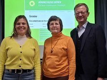 andratskandidatin Bettina Markl, Bürgermeisterkandidatin für Baar-Ebenhausen Brigitta Winkelmann und Landtagsabgeordneter Christian Hierneis.