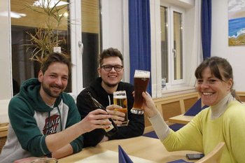 Sprecher Patrick Hiemeyer, Schriftführer Simon Buchberger und Sprecherin Bettina Markl.